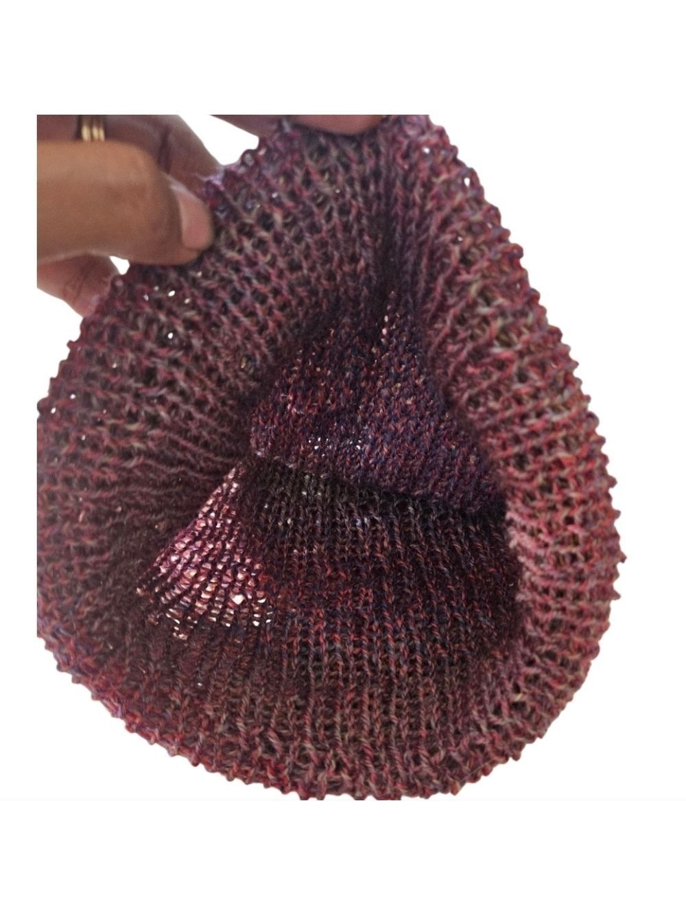 Hand Crafted Crochet Hat Handmade winter tuque Ombré hand knit beanie multicolor - Picture 12 of 17
